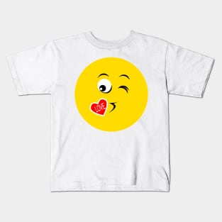 Emoji - love face Kids T-Shirt